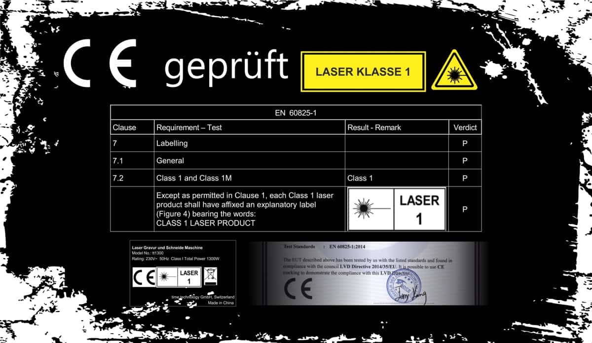 CE-Zertifikat der Lasermaschine