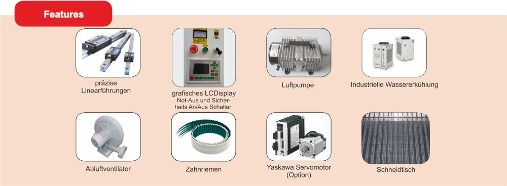 Ausstattung der tt-3015 Flachbett-Lasermaschine